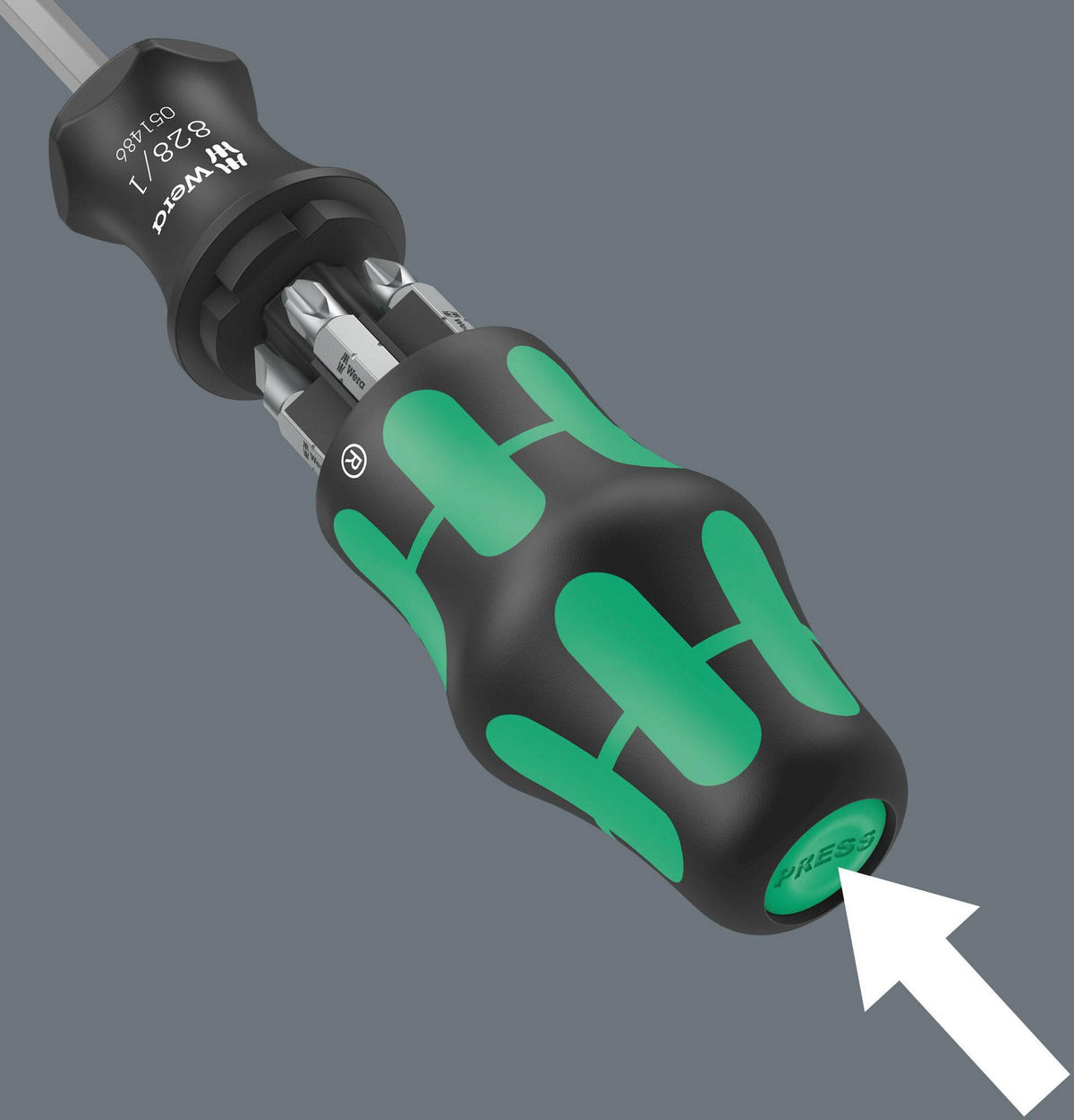 WERA Magazinbithalter KK 27 Set 7-teilig mit Bitmagazin, magnetischer Aufnahme und Kraftform-Griff