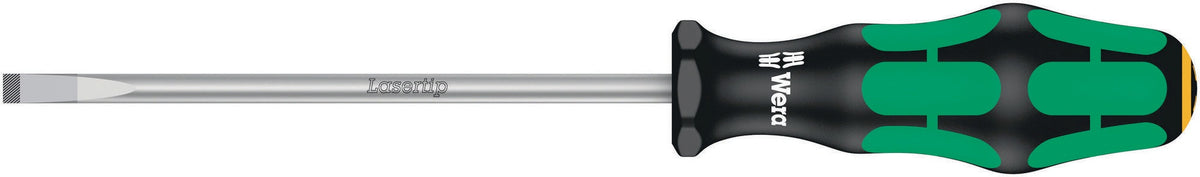 WERA Schlitzschraubendreher 334 mit Lasertip-Spitze, 5 mm Klinge, 2K-Griff, 100 mm