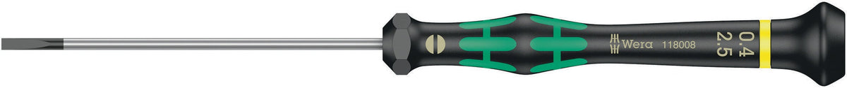 WERA Elektronik-Feinmechanik-Schraubendreher 2035, 3 mm Klinge, 80 mm, Kraftform-Micro-Griff