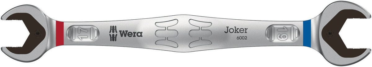 WERA Doppelmaulschlüssel 6002 Joker 10x13 mm – matt verchromt mit Haltefunktion