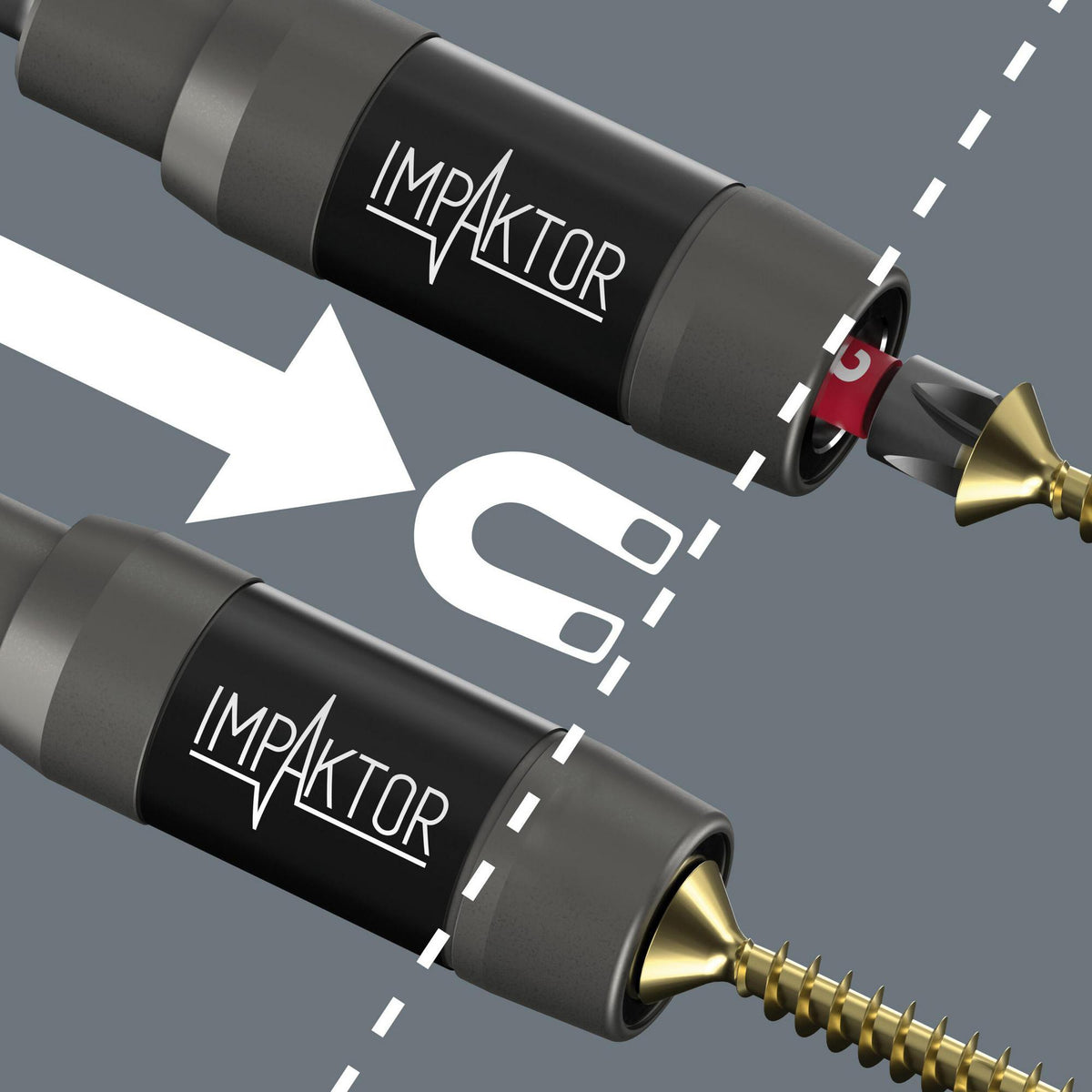 WERA Bit-Check 6 Impaktor 1 Bitsortiment 6-teilig PH/PZD/T für Impakt-Schrauber