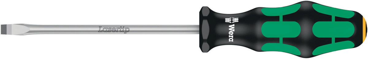 WERA Schlitzschraubendreher 334 mit Lasertip-Spitze, 5 mm Klinge, 2K-Griff, 100 mm