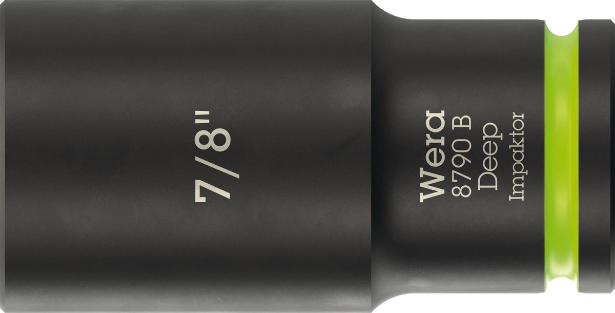 WERA Steckschlüsseleinsatz 8790 B Impaktor Deep 3/8 Zoll, 1 Zoll, 63 mm – Schlagschrauberfest