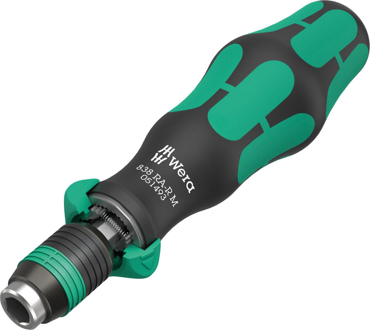WERA Bithandhalter 838 RA S 1/4 Zoll Komfort Plus Griff mit integrierter Ratsche