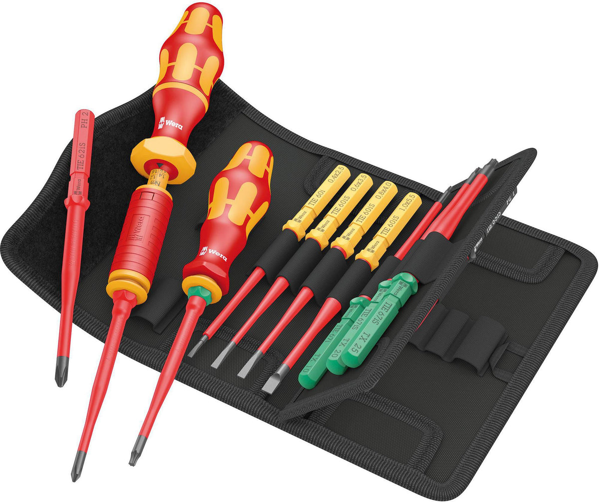 WERA Drehmomentschraubendrehersatz 15tlg. VDE Schlitz/PH/PZ/PZS/TX mit einstellbarem Drehmoment