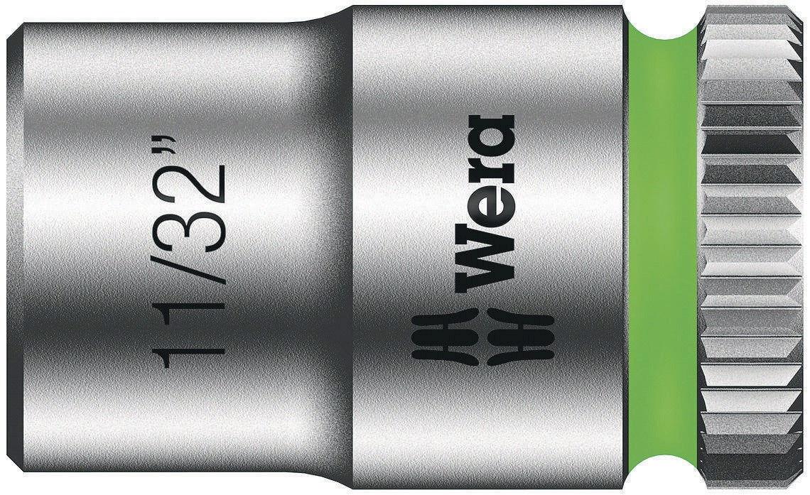 WERA Steckschlüsseleinsatz 8790 HMA Außen-6-kant SW 1/4 Zoll Länge 23 mm mit Take it easy Farbkennzeichnung