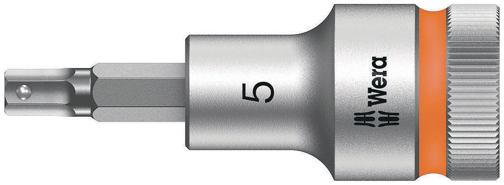 WERA Steckschlüsseleinsatz 8740 C HF 1/2 Zoll SW 10 mm L.140 mm mit Haltefunktion
