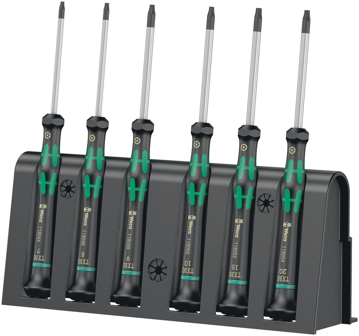 WERA Elektronikerschraubendrehersatz 2067/6 TX BO 6-teilig TORX® BO mit Drehkappe