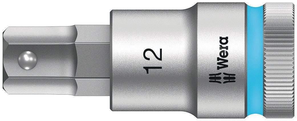 WERA Steckschlüsseleinsatz 8740 C HF 1/2 Zoll SW 10 mm L.140 mm mit Haltefunktion