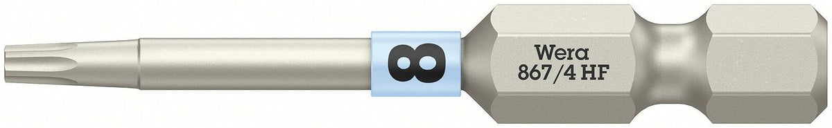WERA Bit 867 TORX® HF 1/4 Zoll TX 10, 25 mm, mit Farbleitsystem, 10er-Pack