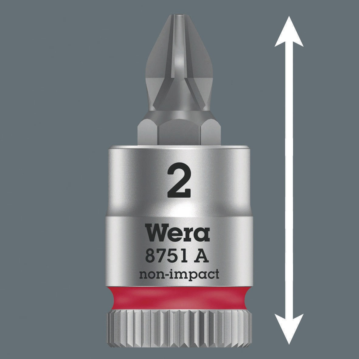 WERA Schraubendrehereinsatz 8751 A Phillips PH 1, 1/4 Zoll, Länge 28 mm, Take it easy