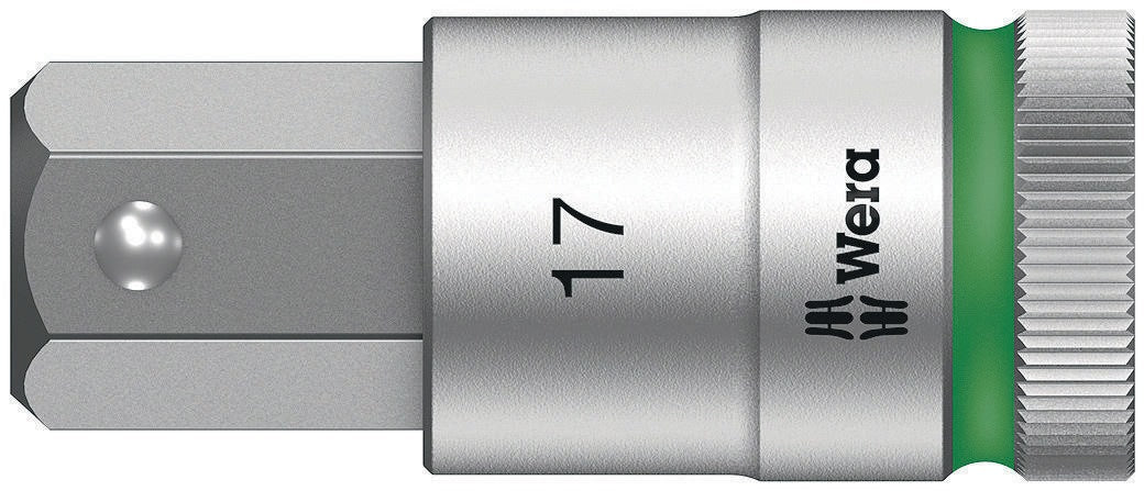 WERA Steckschlüsseleinsatz 8740 C HF 1/2 Zoll SW 10 mm L.140 mm mit Haltefunktion