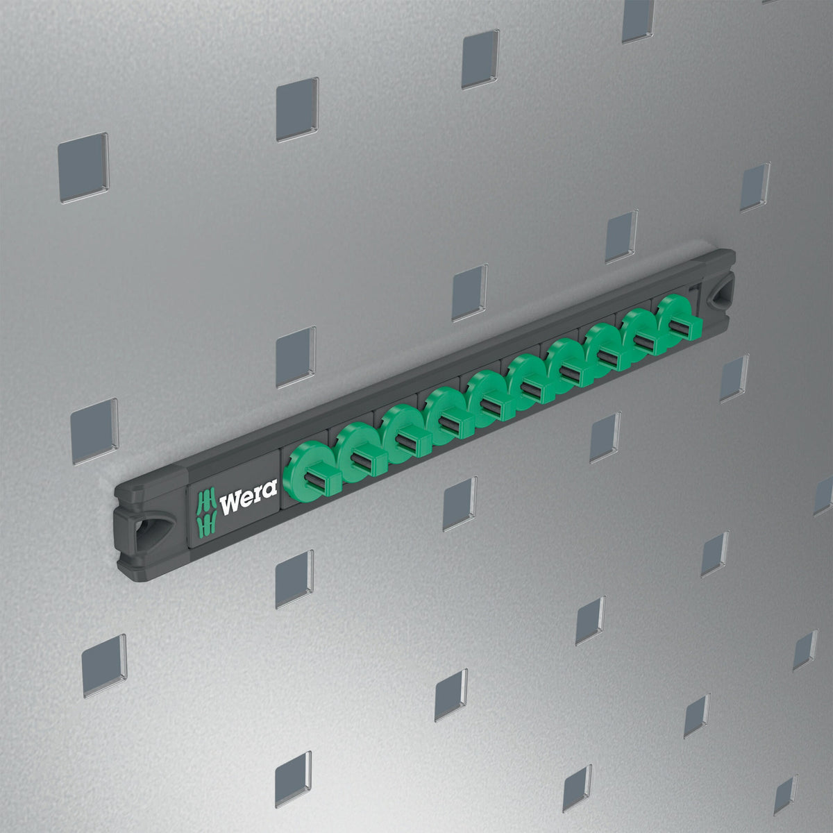 WERA Magnetleiste für Steckschlüsseleinsätze 1/4 Zoll, 30x270 mm, Twist to unlock, unbestückt