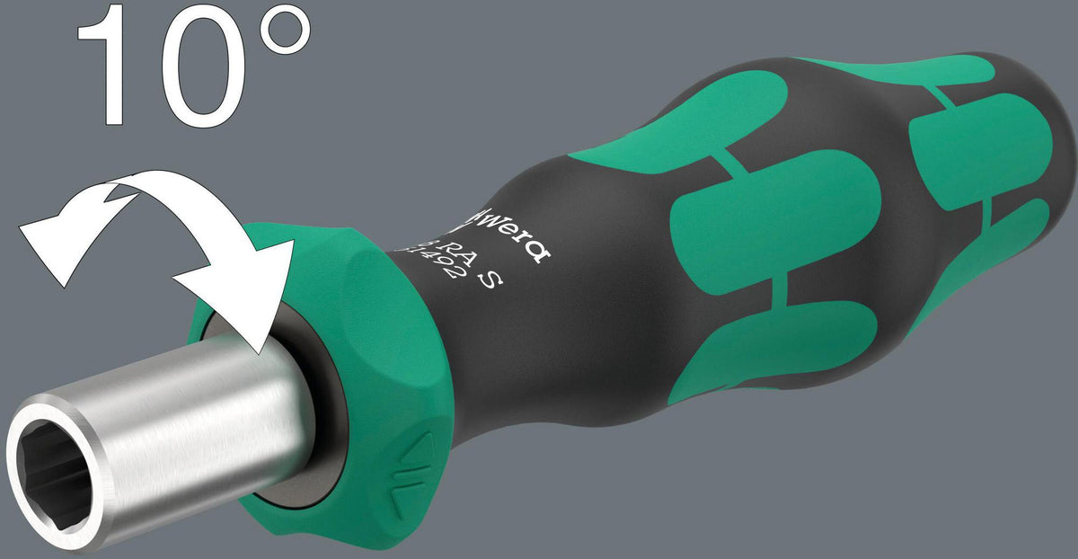 WERA Bithandhalter 838 RA S 1/4 Zoll Komfort Plus Griff mit integrierter Ratsche