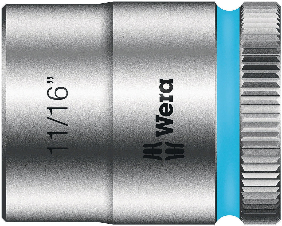 WERA Steckschlüsseleinsatz 8790 HMB Außen-6-kant 3/8 Zoll SW 11 mm mit Take it easy Farbkennzeichnung