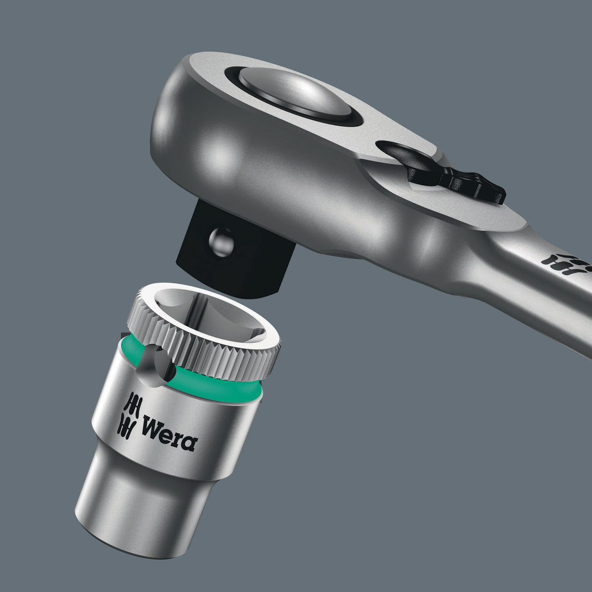 WERA Hebelumschaltknarre Zyklop Metal switch 1/2 Zoll 72 Zähne – schlanke Vollmetallknarre