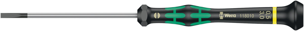 WERA Elektronik-Feinmechanik-Schraubendreher 2035, 3 mm Klinge, 80 mm, Kraftform-Micro-Griff