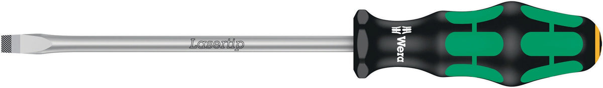 WERA Schlitzschraubendreher 334 mit Lasertip-Spitze, 5 mm Klinge, 2K-Griff, 100 mm