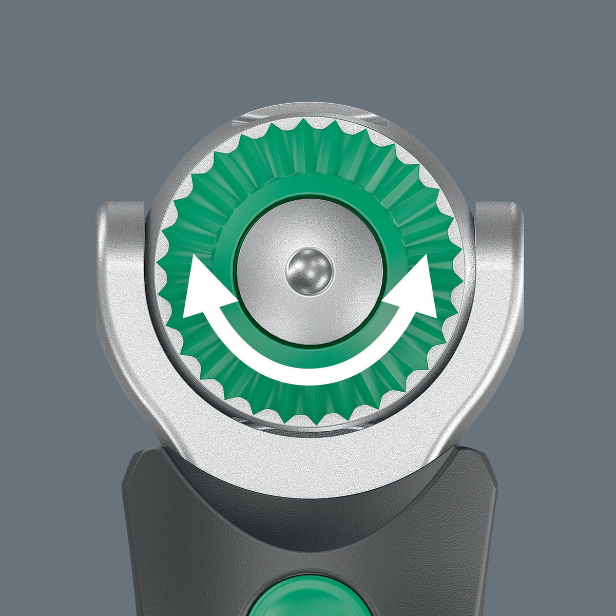 WERA Schwenk- und Umschaltknarre 8009 Zyklop Pocket Set 1 – 3/8″ + 1/4″ mit 72 Zähnen und Bit-Magazin