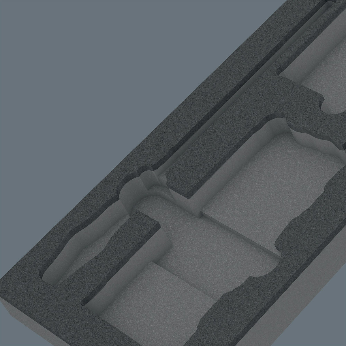 WERA Schaumstoffeinlage leer – Ersatz für WERA 9750, 2-farbig, 172 x 30 x 392 mm