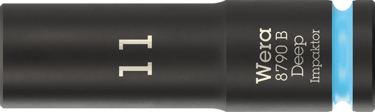 WERA Steckschlüsseleinsatz 8790 B Impaktor Deep 3/8 Zoll, 1 Zoll, 63 mm – Schlagschrauberfest