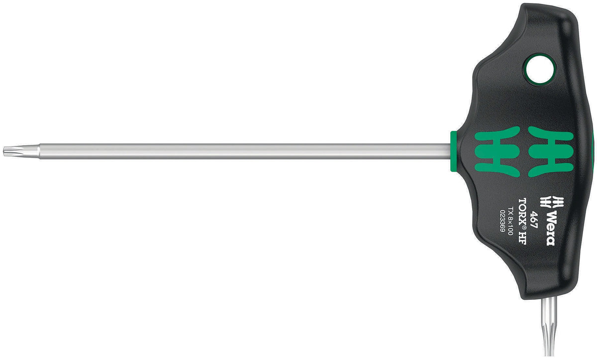 WERA Schraubendreher 467 TORX® HF TX 8x100/12 mm Take it Easy Quergriff