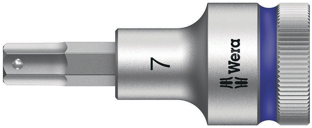 WERA Steckschlüsseleinsatz 8740 C HF 1/2 Zoll SW 10 mm L.140 mm mit Haltefunktion