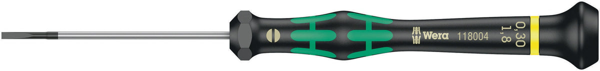 WERA Elektronik-Feinmechanik-Schraubendreher 2035, 3 mm Klinge, 80 mm, Kraftform-Micro-Griff