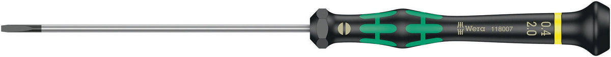 WERA Elektronik-Feinmechanik-Schraubendreher 2035, 3 mm Klinge, 80 mm, Kraftform-Micro-Griff