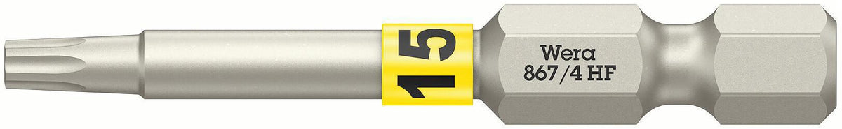 WERA Bit 867 TORX® HF 1/4 Zoll TX 10, 25 mm, mit Farbleitsystem, 10er-Pack