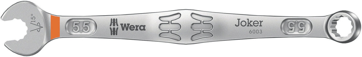 WERA Ringmaulschlüssel 6003 Joker SW 8 mm – Form A, legierter Werkzeugstahl, 15° Rückholwinkel