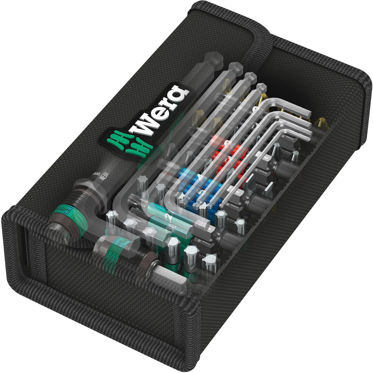 WERA Bitsortiment KK 100 52-teilig Schlitz/PH/PZD/TX/6Kt. mit Take it easy Tool Finder
