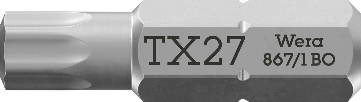 WERA Bit 867/1 Z TX 27 TORX® BO 1/4 Zoll, 25 mm, 10er-Pack