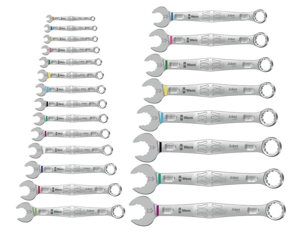 WERA Ringmaulschlüssel-Satz 6003 Joker 5-teilig SW 8-19 mm Form A – 15° Rückholwinkel