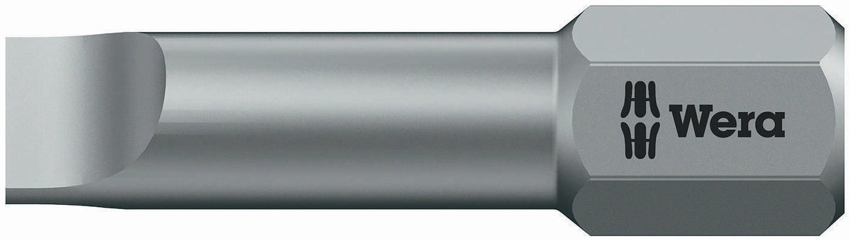 WERA Bit 800/1 TZ für Schlitzschrauben 4 mm, 25 mm, 1/4 Zoll C6,3 – 10 Stück