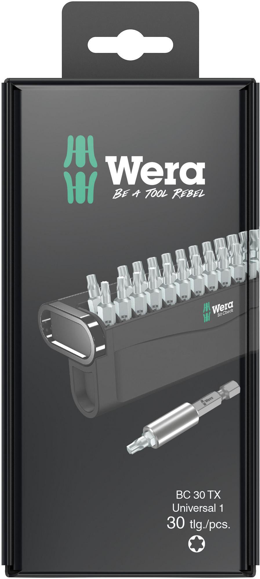WERA Bit-Check 30 TX Universal Bitsortiment 30-teilig mit Universalhalter