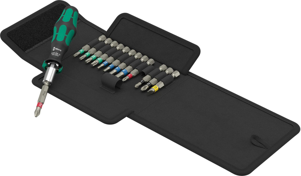 WERA Schraubendrehersatz Kraftform Kompakt 838 RA S Set 1 14-teilig mit Ratsche