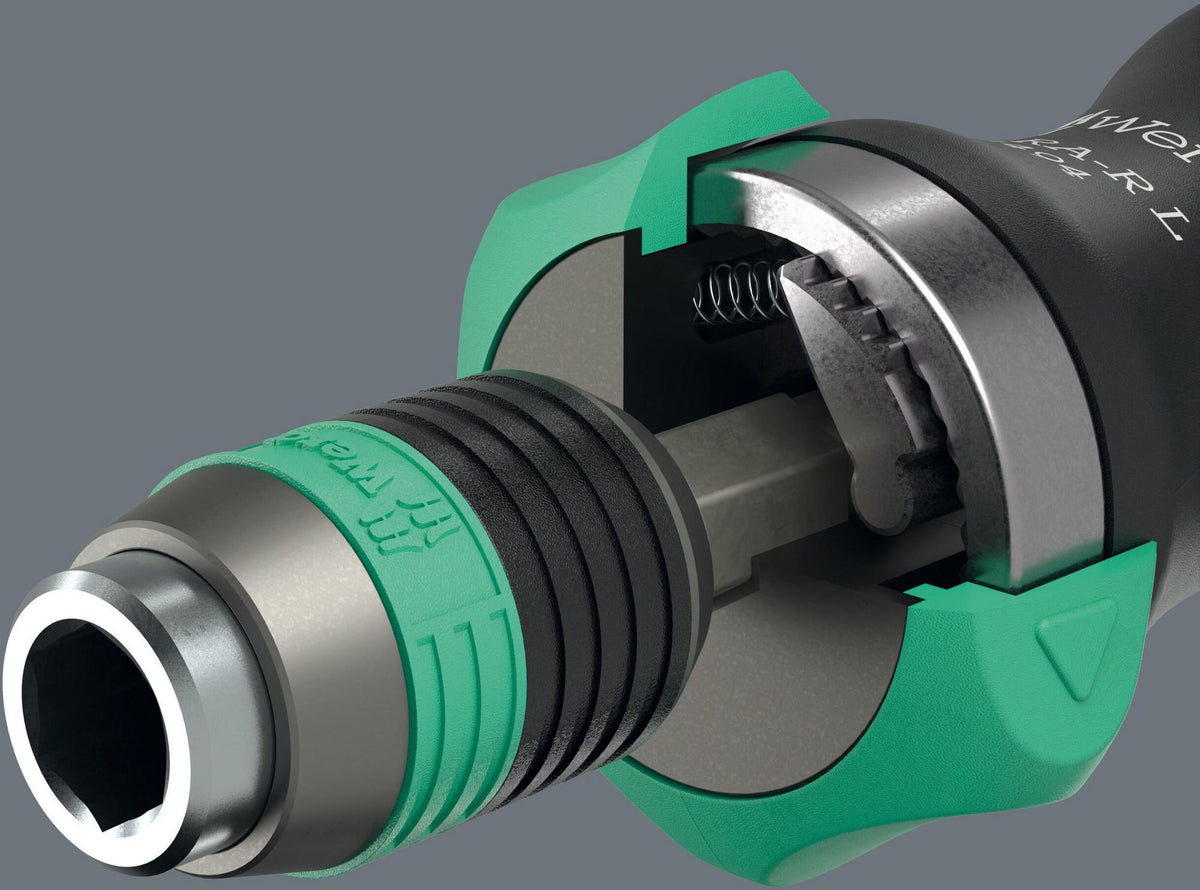 WERA Schraubendrehersatz Kraftform Kompakt 60 RA-R 1, 17-teilig, mit Wechselklingen und integrierter Ratschenmechanik