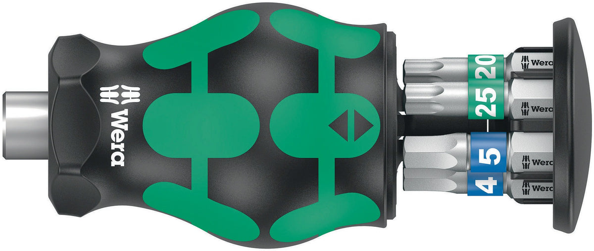 WERA Magazinbithalter K K Stubby Magazin 6-tlg. Schlitz/PH/TORX mit Bit-Depot