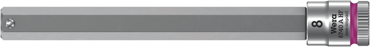WERA Steckschlüsseleinsatz 8740 A HF 1/4 Zoll SW 5/16 Zoll mit Haltefunktion und Farbleitsystem