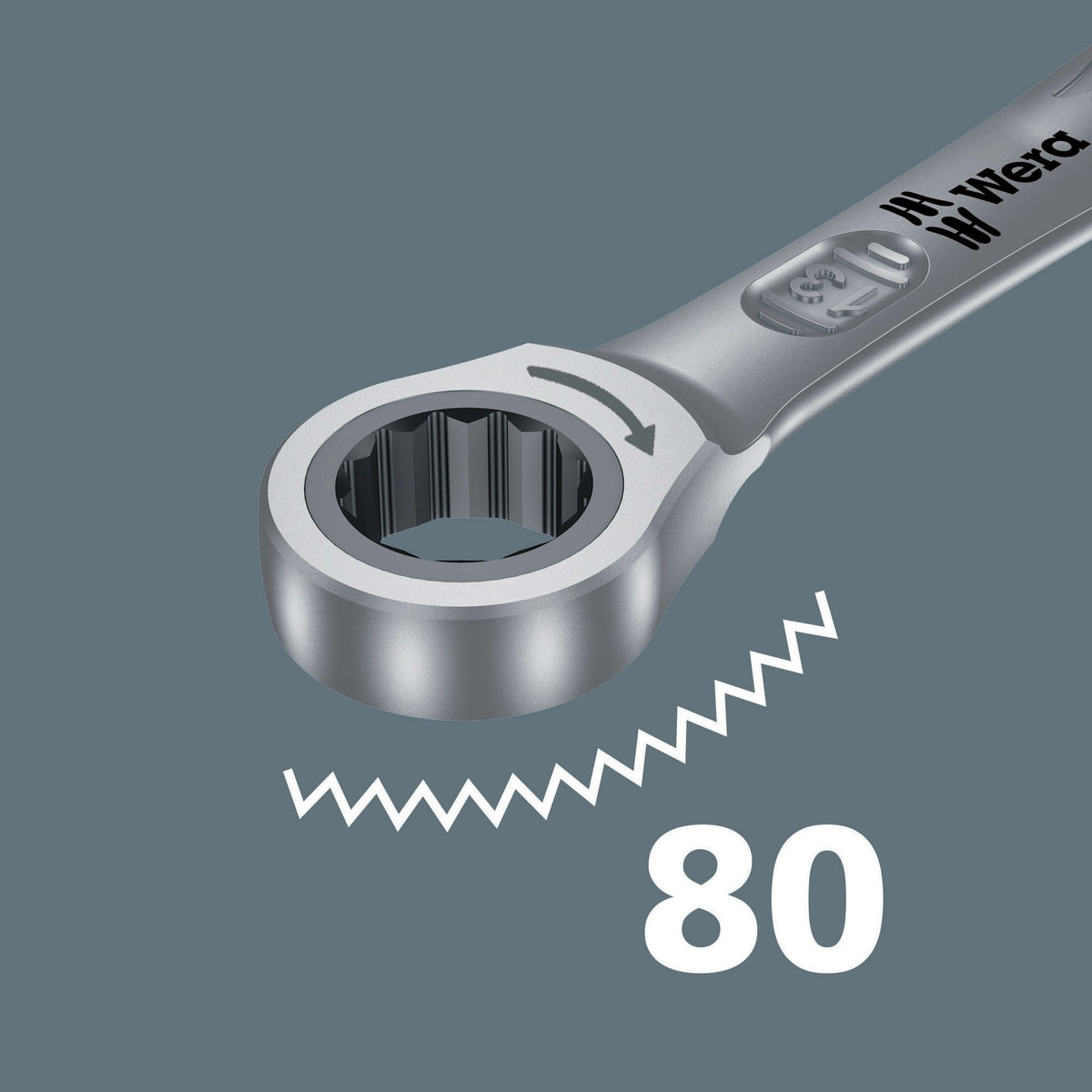 WERA Maulringratschenschlüssel Joker SW 10 mm – 80 Zähne, Haltefunktion, 159 mm
