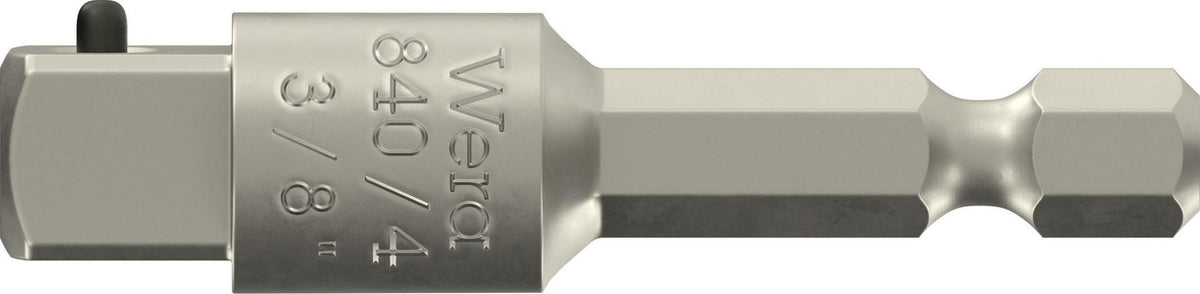 WERA Adapter 870/4 – 1/4 Zoll Außensechskant auf 1/4 Zoll Außenvierkant, 50 mm