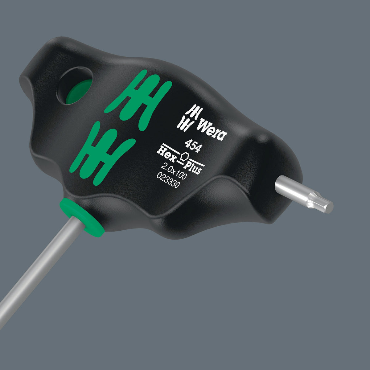WERA Sechskantschraubendreher 454 SW 2 mm mit Quergriff für hohe Anzieh- und Lösemomente