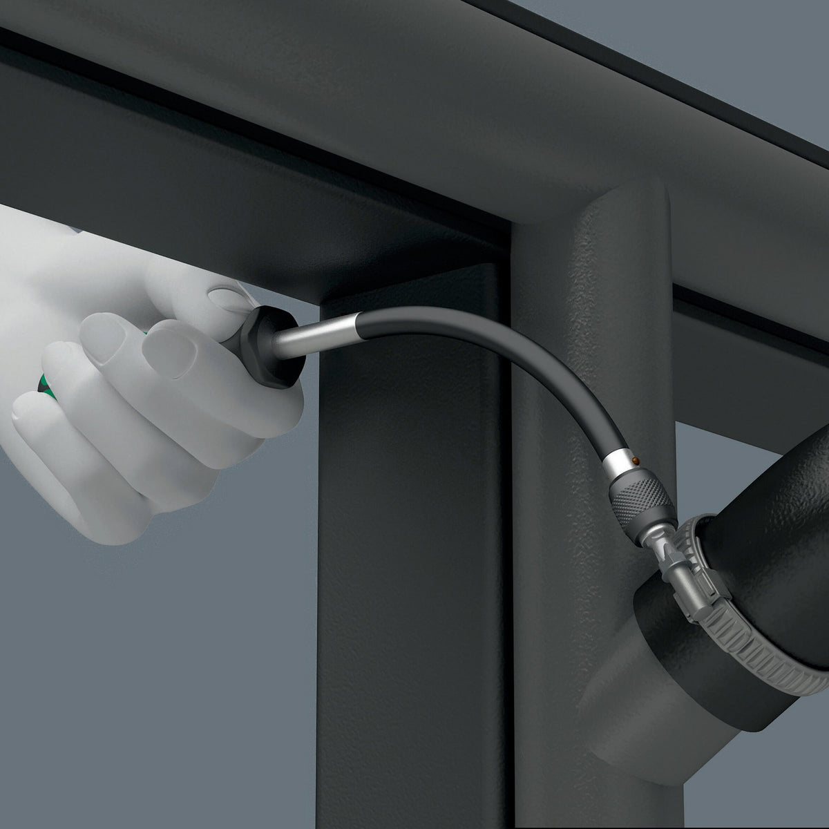 Wera Handbithalter 391 mit flexiblem Schaft, 1/4" Sechskantaufnahme, 177 mm Klinge