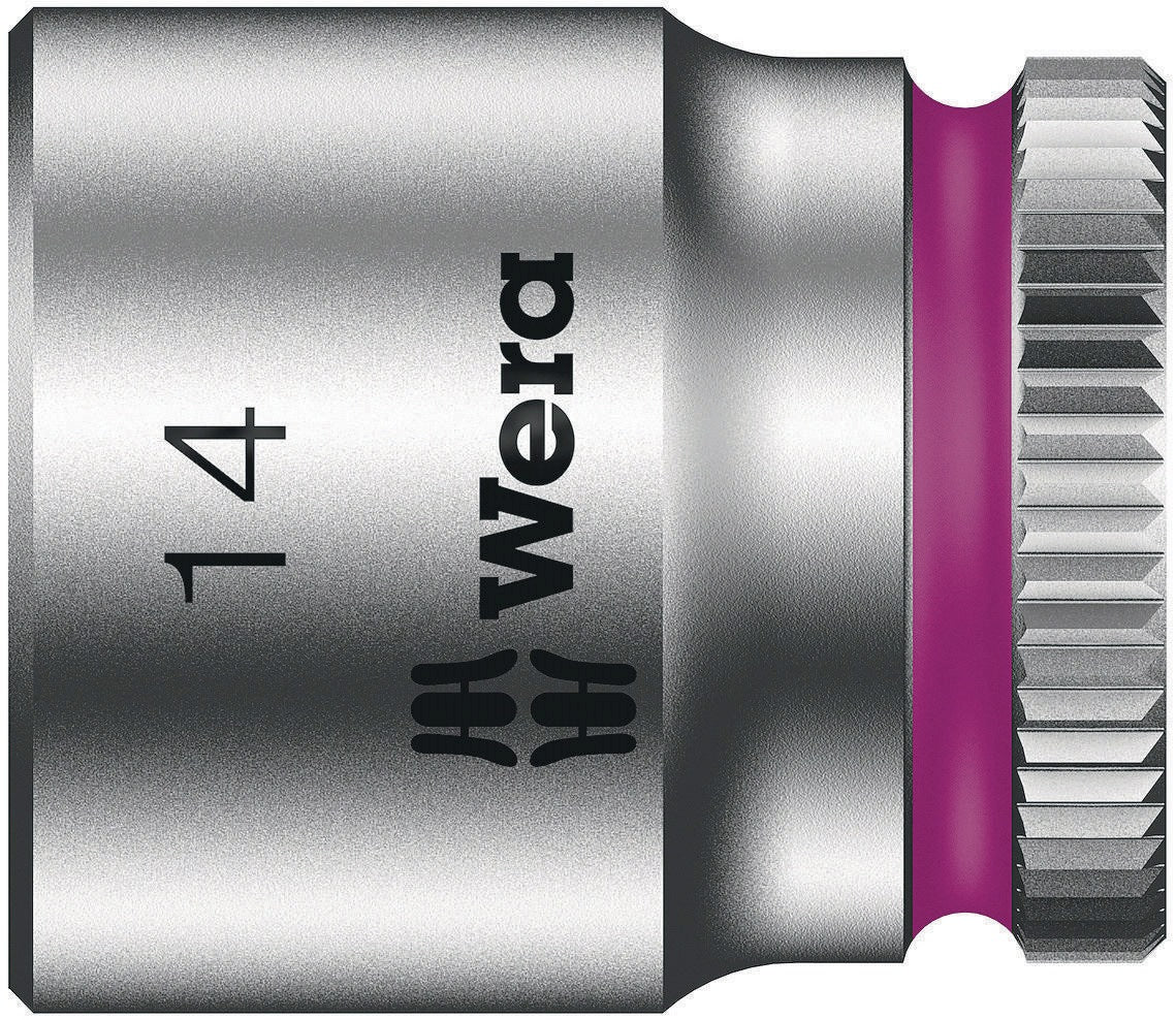 WERA Steckschlüsseleinsatz 8790 HMA Außen-6-kant SW 1/4 Zoll Länge 23 mm mit Take it easy Farbkennzeichnung