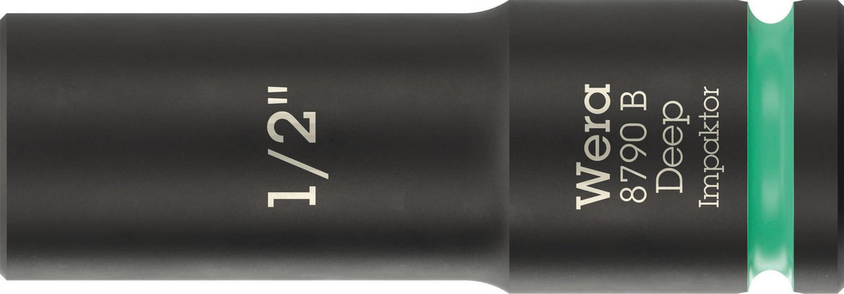 WERA Steckschlüsseleinsatz 8790 B Impaktor Deep 3/8 Zoll, 1 Zoll, 63 mm – Schlagschrauberfest
