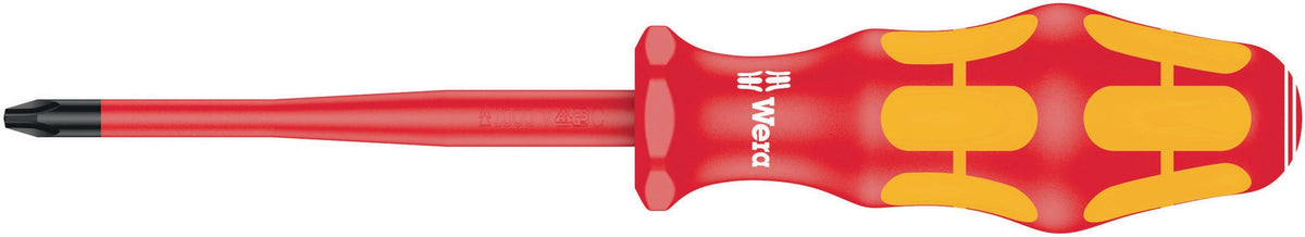 WERA VDE-Schraubendreher 162iS PH1 Phillips, isoliert bis 1.000 V, Kraftform-Griff, 80 mm Klinge