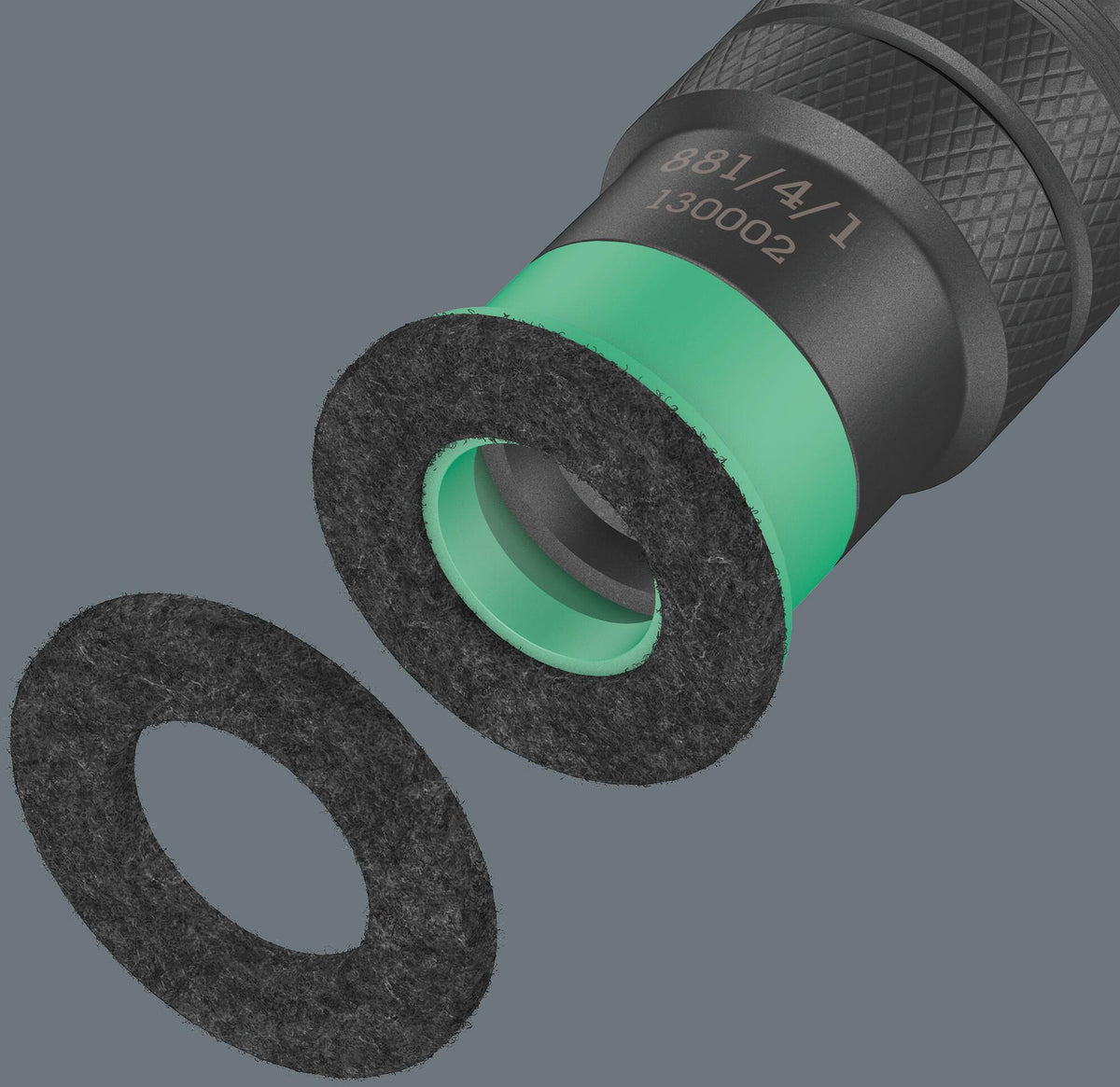 WERA Bithalter 881/4/1 SB 1/4 Zoll mit einstellbarer Einschraubtiefenbegrenzung, 200 mm