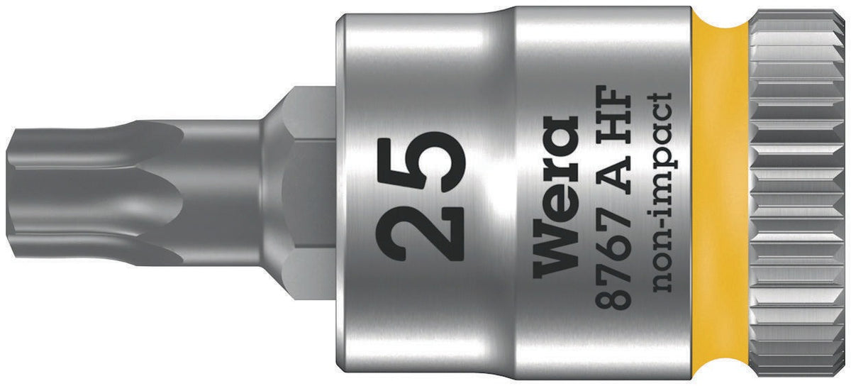 WERA Steckschlüsseleinsatz 8767 A HF TORX® 1/4 Zoll T10, 28 mm, mit Haltefunktion