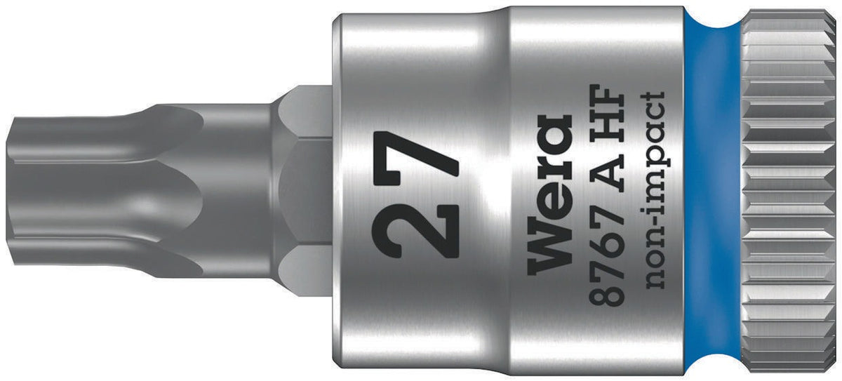 WERA Steckschlüsseleinsatz 8767 A HF TORX® 1/4 Zoll T10, 28 mm, mit Haltefunktion